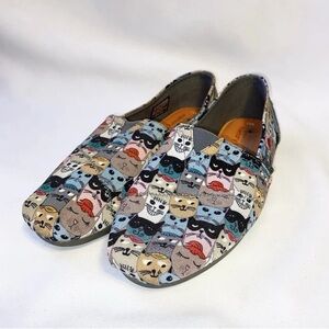 BOBS From Skechers Scratch Party Cats Women's Memory Foam Quirky Cat Shoes 9.5
